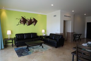 Living Room with Queen Sleeper Sofa 