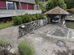 Wall, Water, House, Rock, Grass, Tree, Landscape, Flagstone, Stone Wall, Cottage