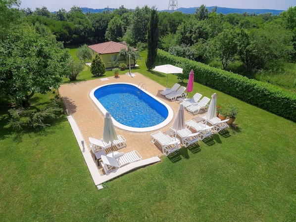 Piscine, Propriété, Herbe, Arrière-Cour, Immobilier, Maison, Pelouse, Loisir, Gazon Artificiel, Biens