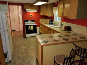 Large well equipped kitchen 