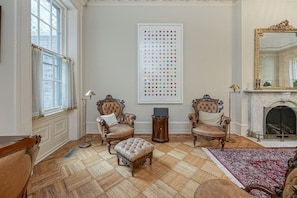 Grand Parlor with antique furniture 