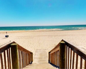 Enjoy your very own private boardwalk to the beach