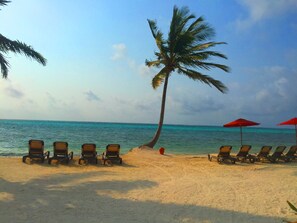 Our beautiful, pristine beach.  One of the best on the island!
