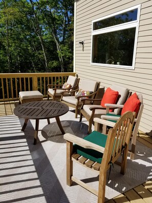 Enjoy the ocean air from the deck