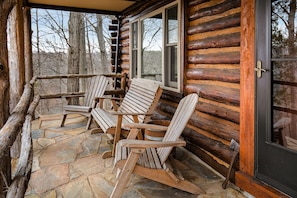 Side view of front porch