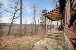 Side view of front porch