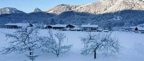 Ferienwohnung Fleischhackerhof - Ausblick vom Balkon in die herrrliche Winterlandschaft