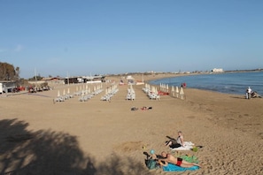 equipped beach is 150 meters away from the villa