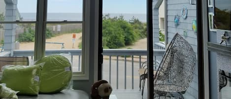 one of our two balconies--one upstairs and one downstairs (with a hinge door)
