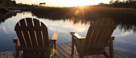 Sunset views from the floater