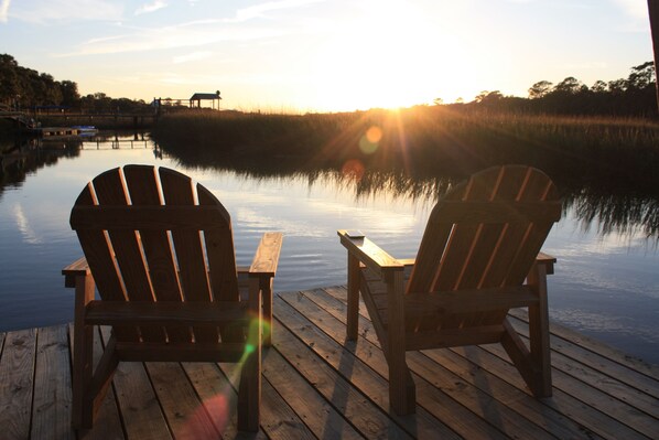 Sunset views from the floater