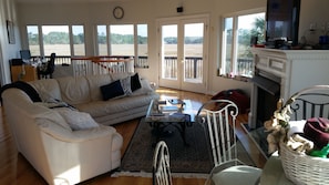 upstairs living area; view  beautiful PAN unspoiled views of paradise from couch