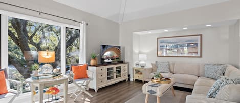 A renovated Spinnaker Beach House is awaiting your next vacation!