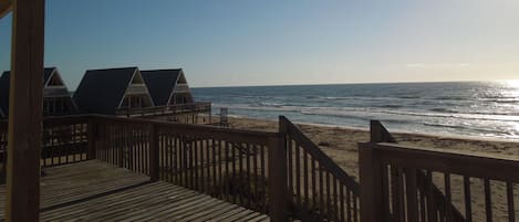 pedestrian beach in front of the house