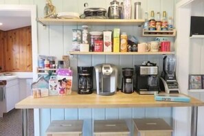coffee bar is always stock with seasonal brews and sweet surprises.