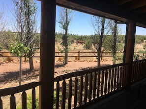 Enjoy Heber horses just off the deck. 