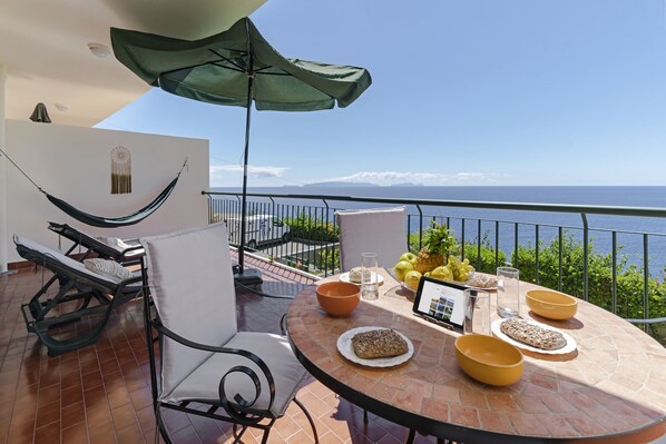 relaxing chair and balcony