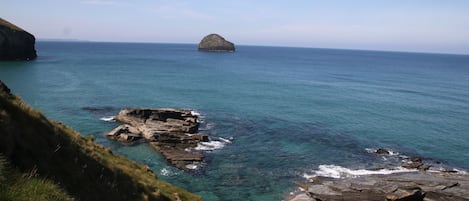 Trebarwith, 1.5 miles away