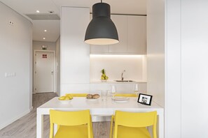 kitchen and dining area