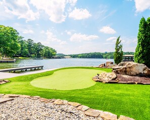 Practice your putting game by the lake