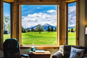 The best view in the house - Mt Maurice behind the golf course.