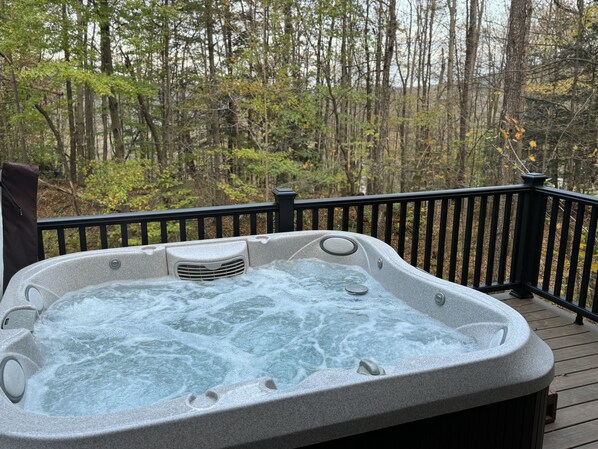 Jacuzzi hot tub is the BEST after a day of skiing or hiking