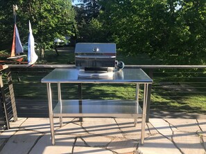 Stainless steel propane BBQ provided on your private lenai.