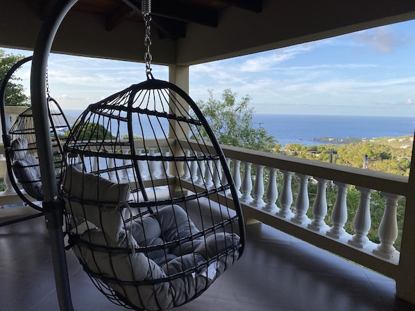 Spacious balcony with amzing ocean view