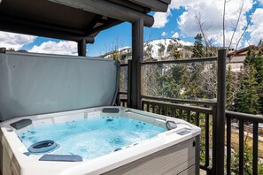 Private deck with hot tub and Deer Valley views