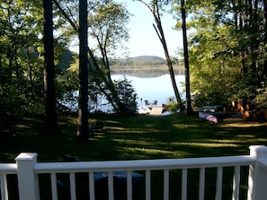 On five acres, relax in chaise lounge, or warmup by firepit