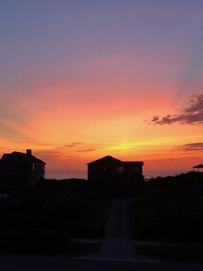 Sunrise view from the cottage.