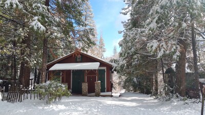 Cabin in the snow.  Photo taken in December 2016.