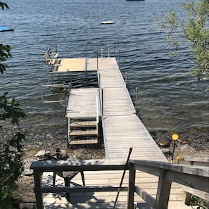 New exanded seating area at the end of the dock