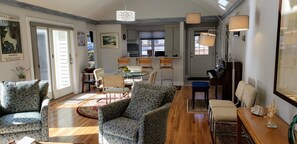 view from  living room  to dining area