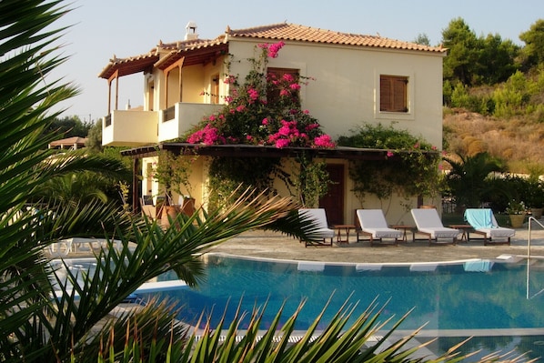 Villa view from the pool