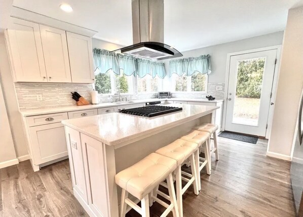 New Chefs Kitchen with Stainless and Silestone counters