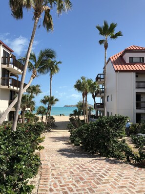 Pathway to the beach - steps away