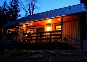 Evening side of cabin