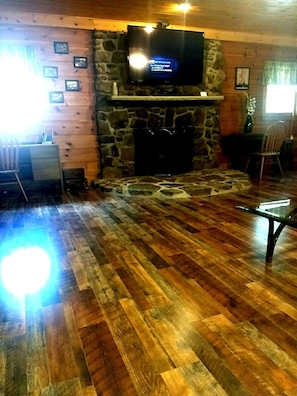 New hardwood floor in living room
