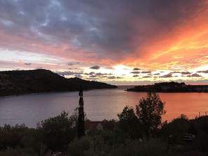 Sunset view from the Villa 