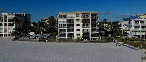 Building sits right on the beach!