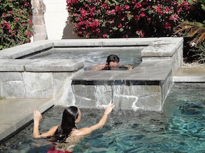 spa and pool with two people