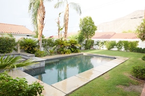 Pool on rainy day