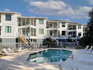 Looking at the Condo from the Isle of Palms Marina