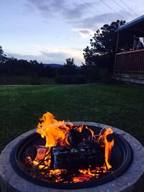 Enjoy the Views by the Outdoor Fire on Winters Evenings