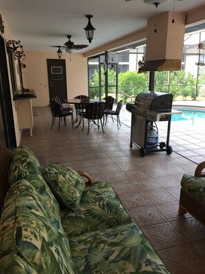 BBQ and lounge area