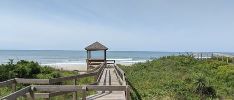 Walkway to beach and gazebo