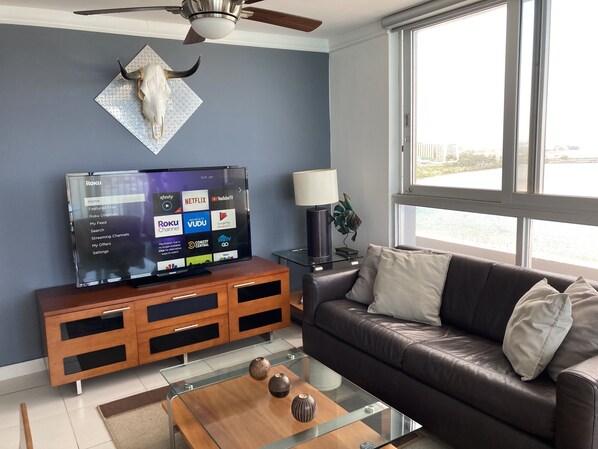 Living room with sofa bed