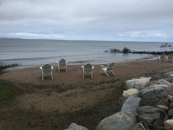 This is NOT a picture from your condo. It’s a picture of our small beach area.