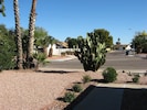 View down the street, from the front door.